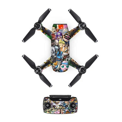 YSDJS0059 Водонепроницаемый DJI Mavic Spark стикер s батарея наклейка пульт дистанционного управления кожа полный набор Дрон стикер тела для DJI Spark кожи граффити - Цвет: YSDJS0059