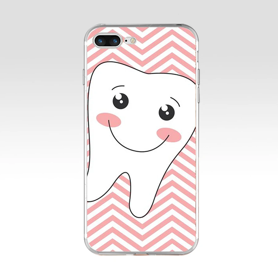 Мягкий силиконовый чехол для Apple iPhone 6 6s 7 8 plus 140AQ Kawaii Tooth Love|Бамперы| |