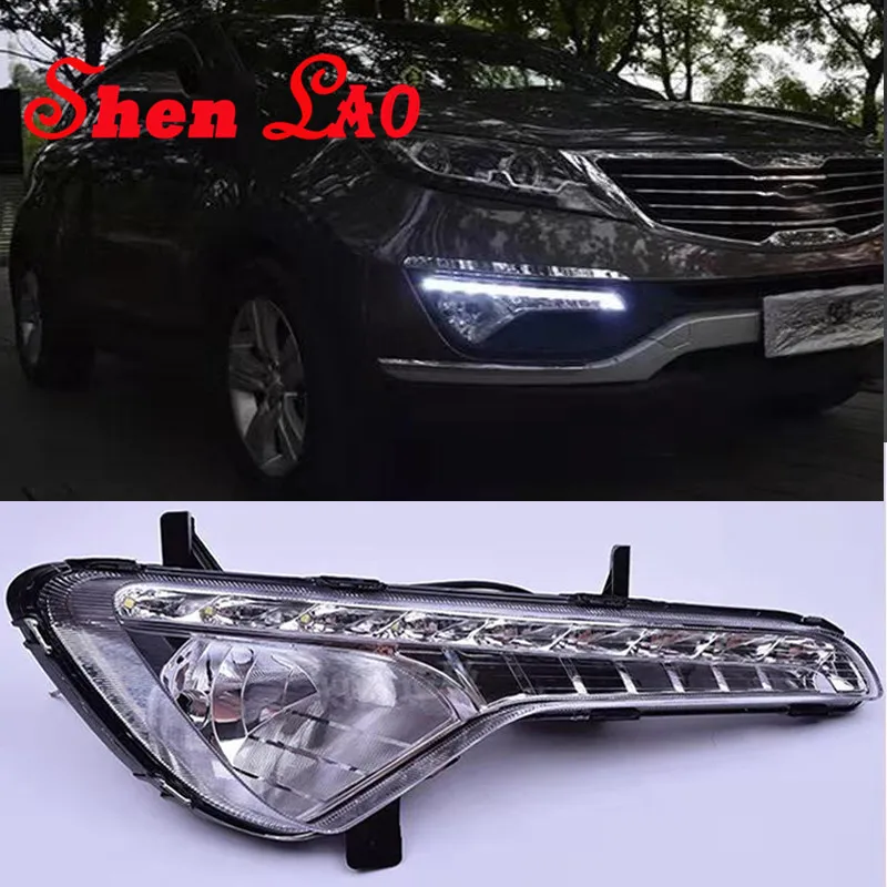 ShenLao 2 шт. DRL для Kia Sportage 2010 2011 2012 2013 2014 дневные ходовые огни SPORTAGE R противотуманная