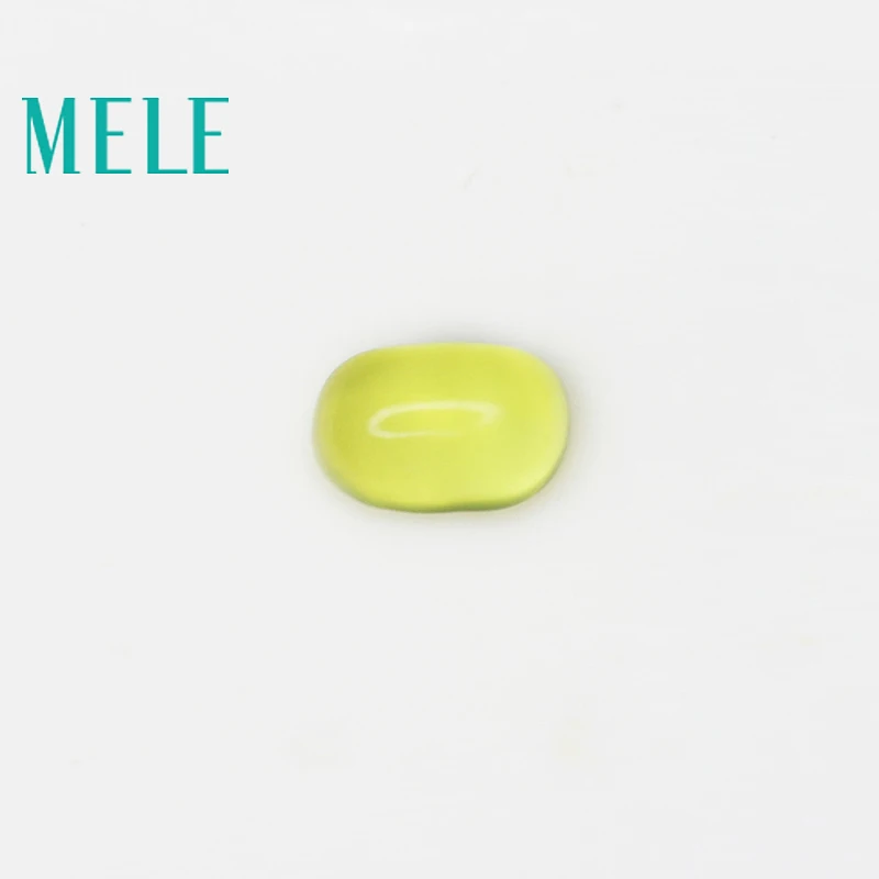 Натуральный Золотой Желтый prehnite камень 5*7 мм овальный 1.1ct свободный DIY