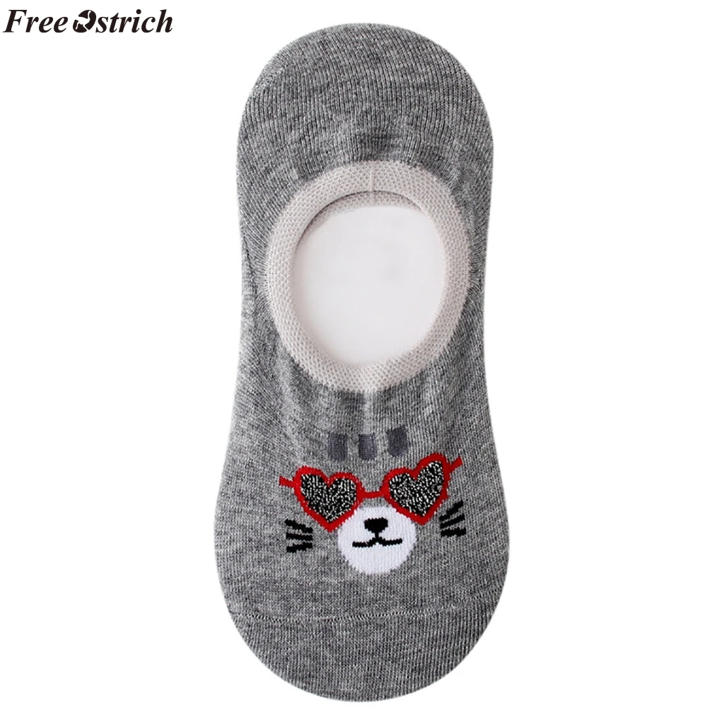 Бесплатная доставка 1 пара женских Хлопковых Носков с рисунком животных женские