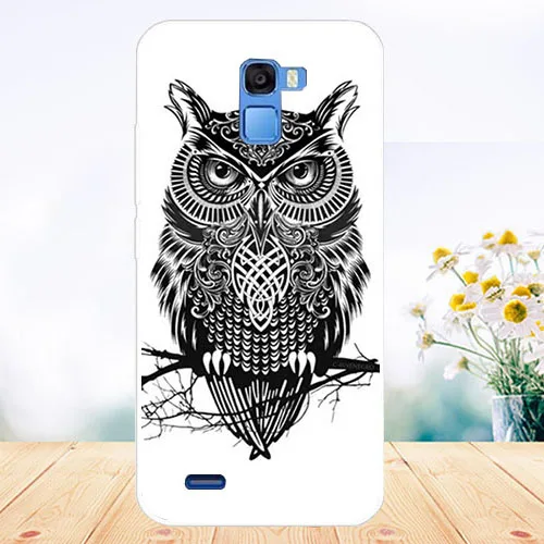 Для Oukitel K5000 чехол s Мягкий ТПУ Волк тигр филин роза рисунок задняя крышка для