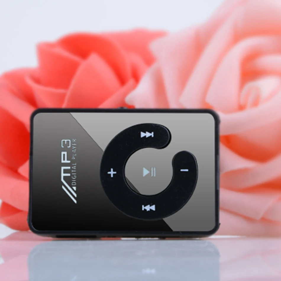 2016 НОВЫЙ Мини Clip Mp3-плеер/спорт Зеркало Mp3 SD/TF карта С Кнопки MP3 Music Media Черный