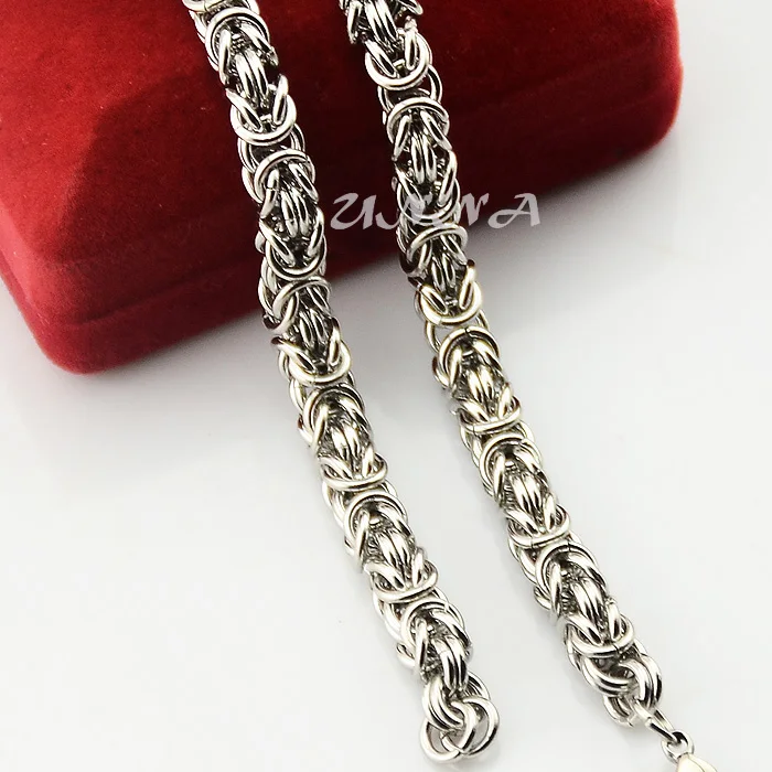 Мужская цепочка для мальчиков и женщин 7 мм хип хоп крутая Византийская звеньевая