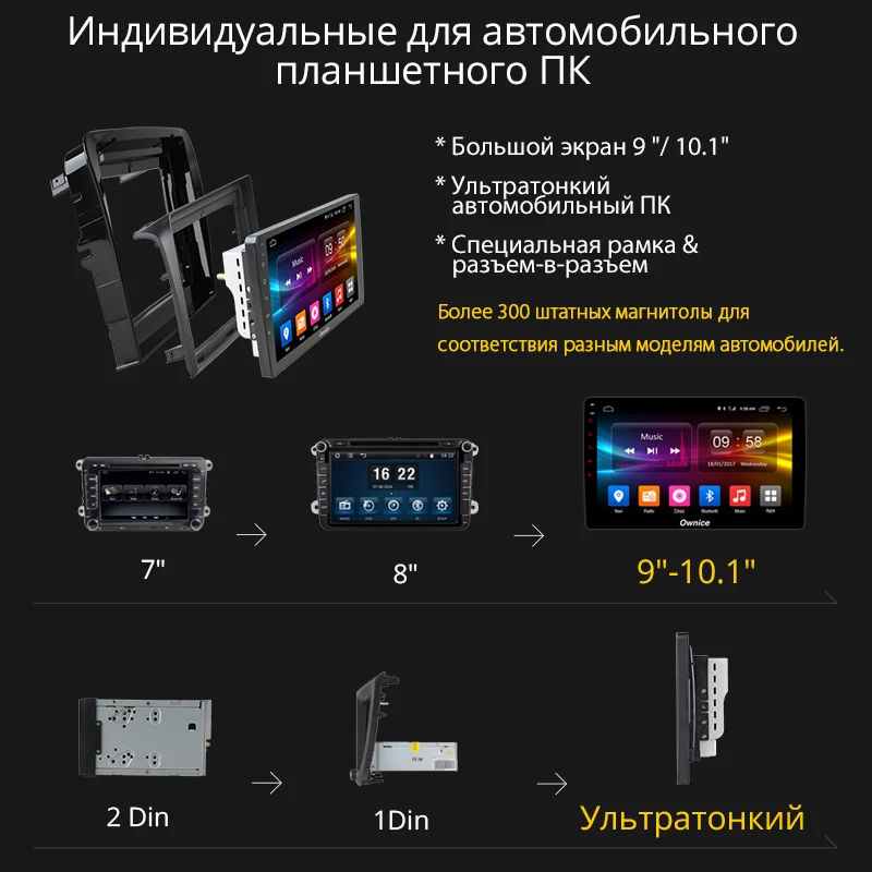 Ownice K1 K2 10 1 &quotAndroid 8 2G Octa Core автомобильный gps навигации стерео DVD плеер Sat головное
