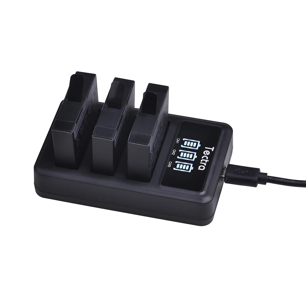 Tectra 4 шт. 1450 мАч 3 80 в оригинальный Mi jia 4k батарея + светодиодный слота USB зарядное
