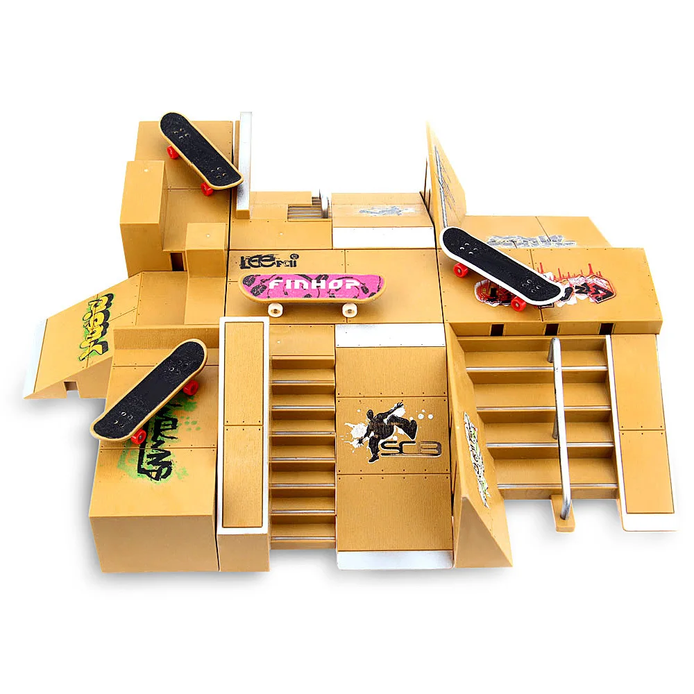 Новый 11 шт скейт набор в виде парка рампы части для грифа отличные Экстремальные