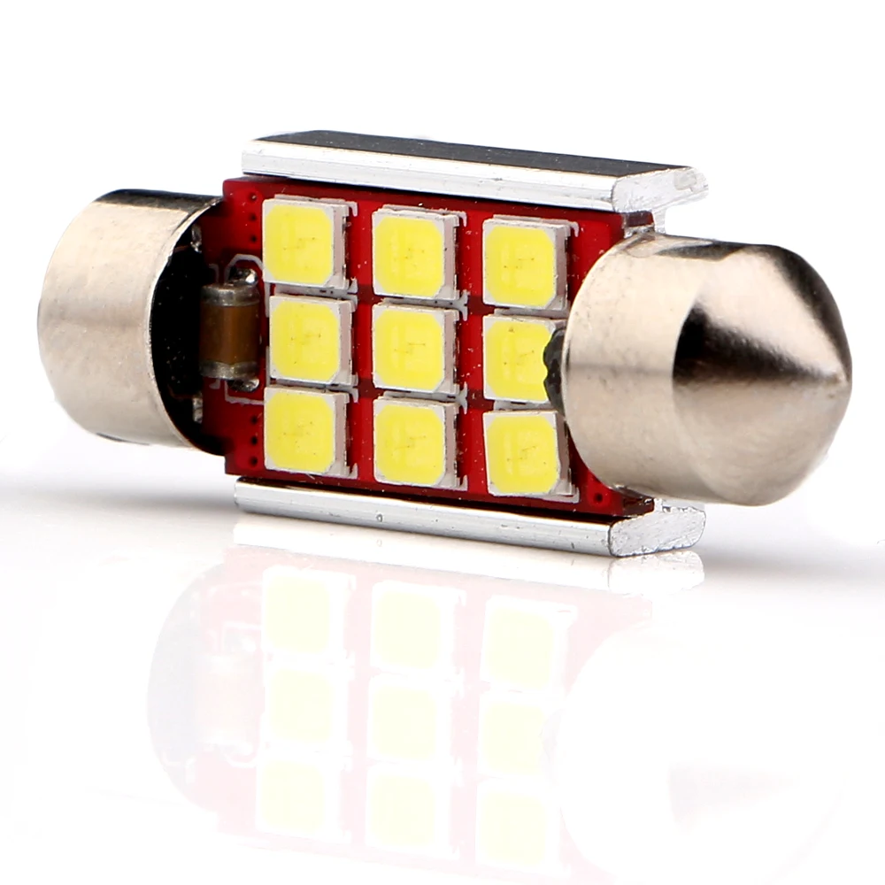 YM E-Bright 2 шт. Festoon светодиодный CANBUS 2835 9 SMD автомобильный 36 мм 39 41 C5W лампы без ошибок
