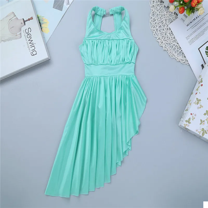 FEESHOW Child Lyrical Dancing Dress Irregular Ballet Tutu Girls Kids Dancewear Gymnastics Leotard Ballerina Party Costumes | Детская