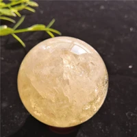 natural light yellow crystal quartz crystal sphere globe ball chakra healing reiki stone furnishing articles crafts