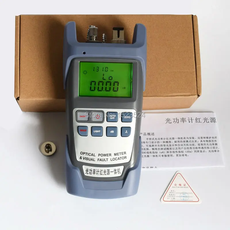 Все в одном оптический измеритель мощности 70 ~ + 10 дБм и волоконно кабель тестер