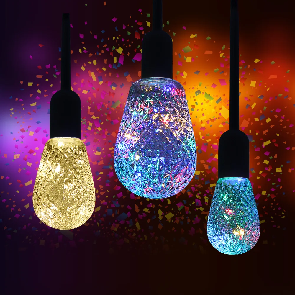 E27 светодиодный медный провод гирлянды AC 85-265V RGB теплый белый лампы для рождества