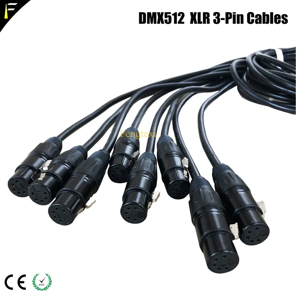 4 шт./лот XLR кабель 5 Pin DMX парные электрические кабели для сигнала 2m3m5m луча