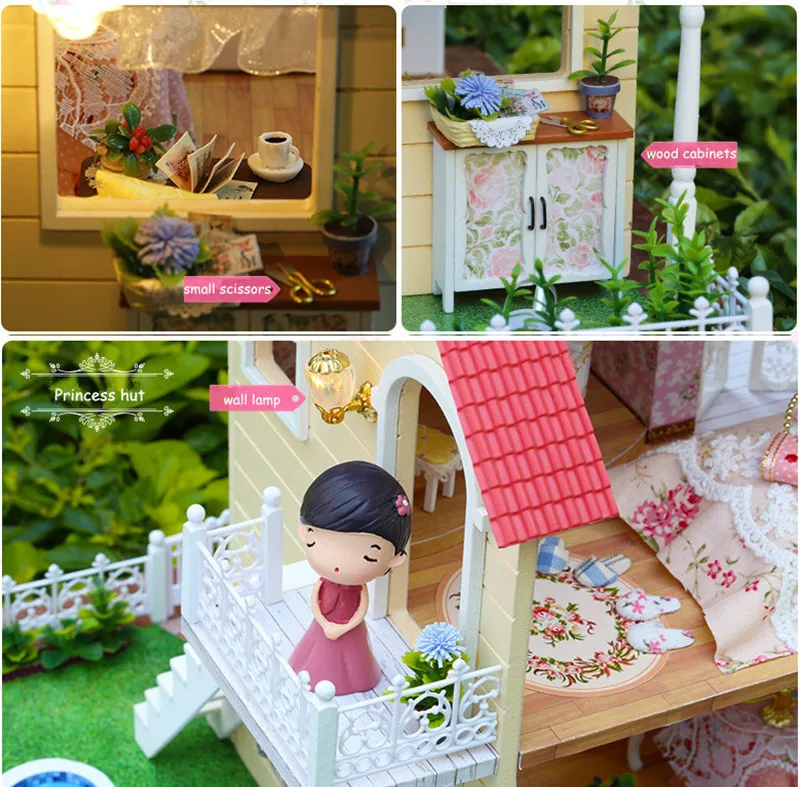 Кукольный дом мебель Diy Миниатюрный 3D Деревянный Miniaturas кукольный домик игрушки для детей подарки на день рождения Каса дневник котенка
