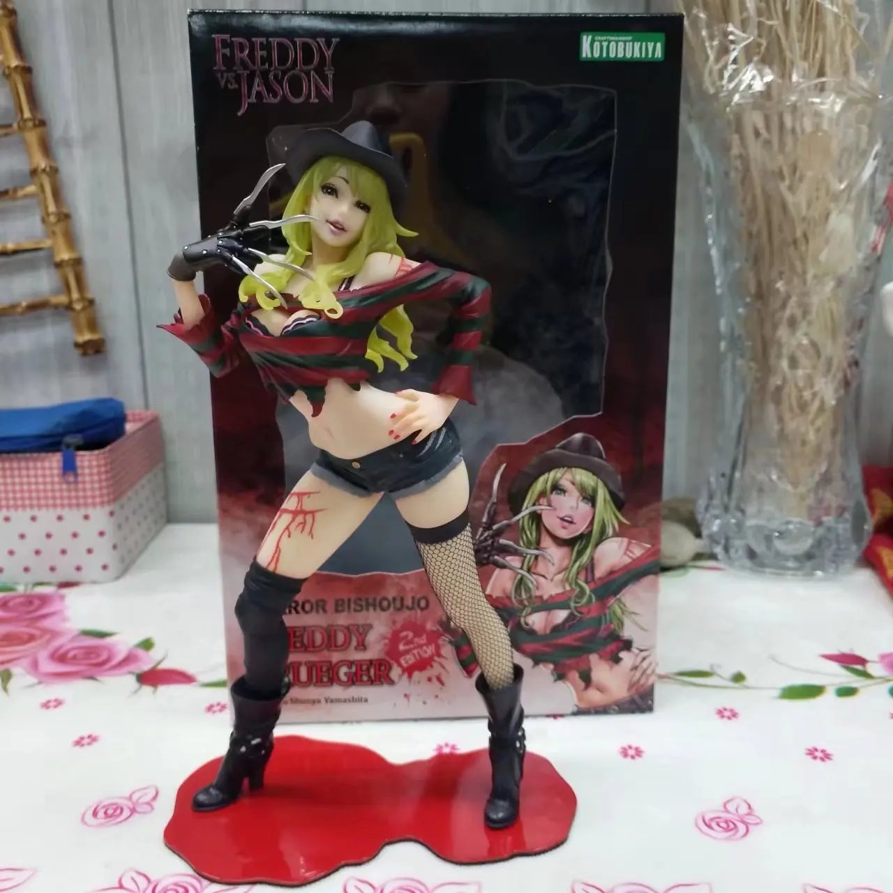 Kotobukiya HORROR bishujo Freddy vs Jason Vorhees 2nd 1/7 полная фигурка - Цвет: Черный