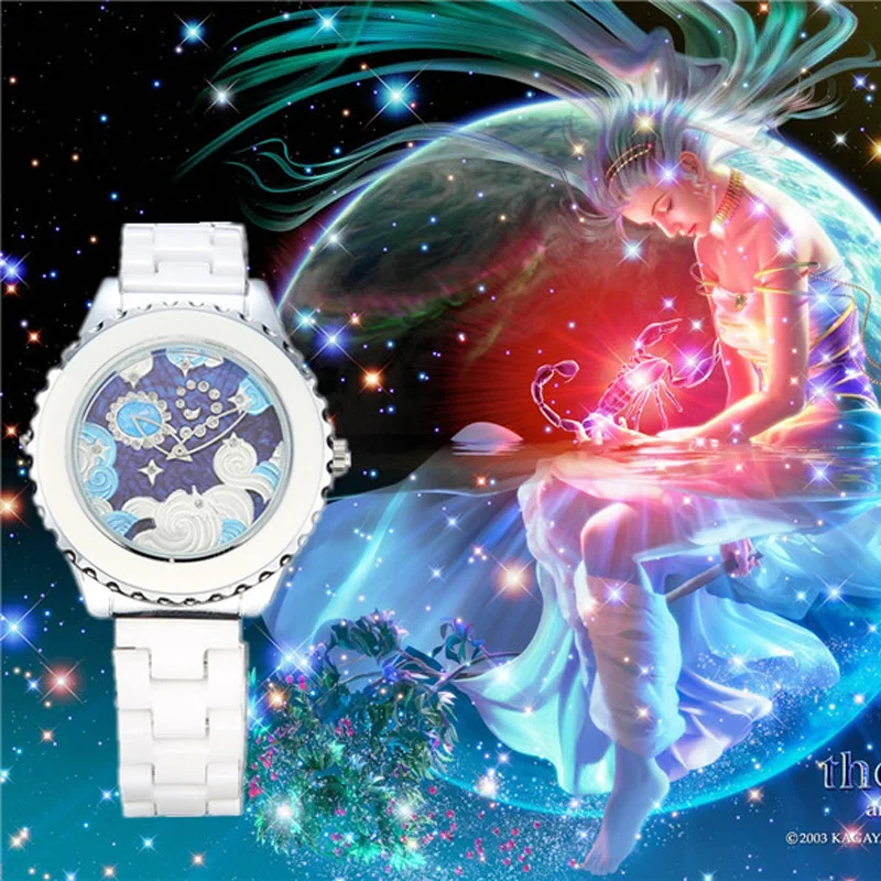 Модные роскошные женские наручные часы Twelve Constellations Scorpio дизайнерские кварцевые