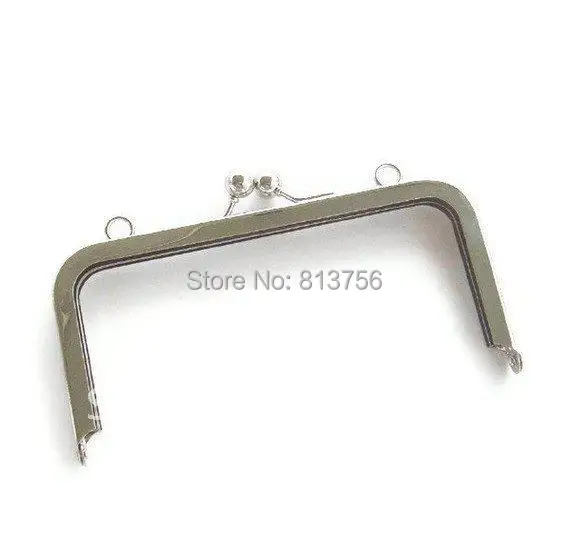 

6 x 3 Inch Nickel Purse Frame with Loops