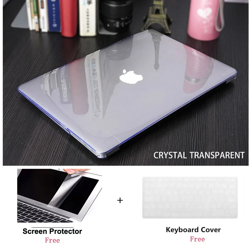 Кристальный чехол для ноутбука + клавиатуры Защитная пленка экрана Apple Macbook Pro Retina