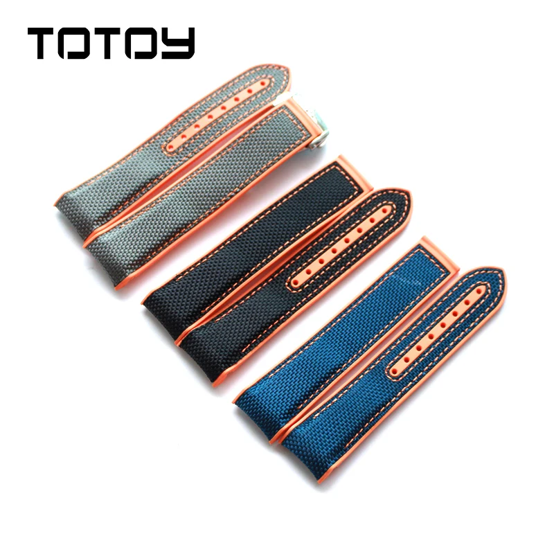 Ремешки для наручных часов TOTOY Omega силиконовые резиновые ремешки 9900 22 мм |