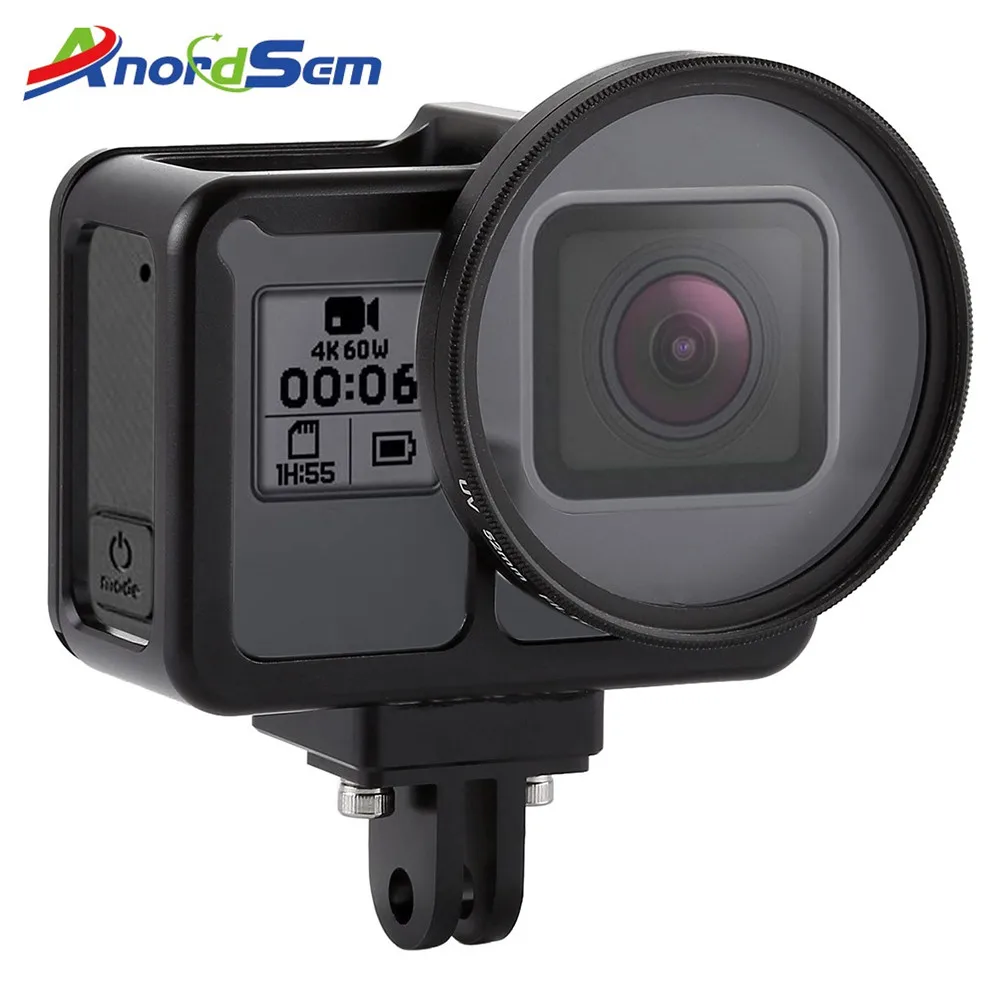 Защитный чехол Anordsem из алюминиевого сплава для GoPro Hero 7/6/5/2018 защитная рама и 52 мм