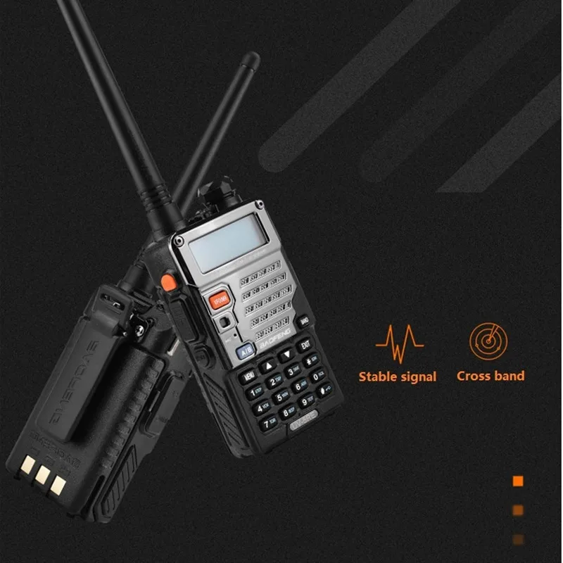 Портативная рация BAOFENG 2 шт. 5 Вт UHF VHF Ham CB сканер радиостанция портативный