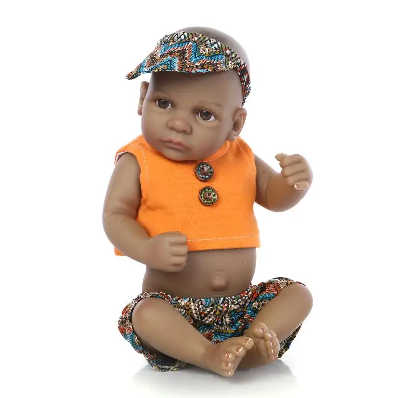 10&quot Mini black reborn babies African American Baby girl boy doll Ethnic Alive Dolls Brinquedos Juguetes | Игрушки и хобби