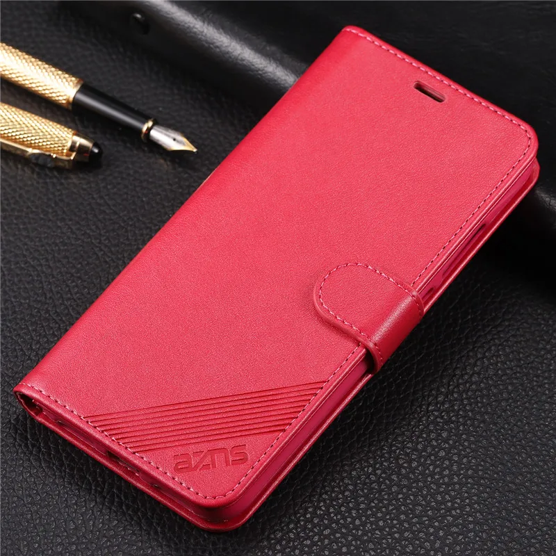 Для Xiaomi Redmi Примечание 5A Pro Redmi Note 6 Pro Note 7 Pro Чехол-книжка из искусственной кожи чехол-подставка для Xiaomi Redmi 7 Note 7 чехол для телефона s - Цвет: Красный
