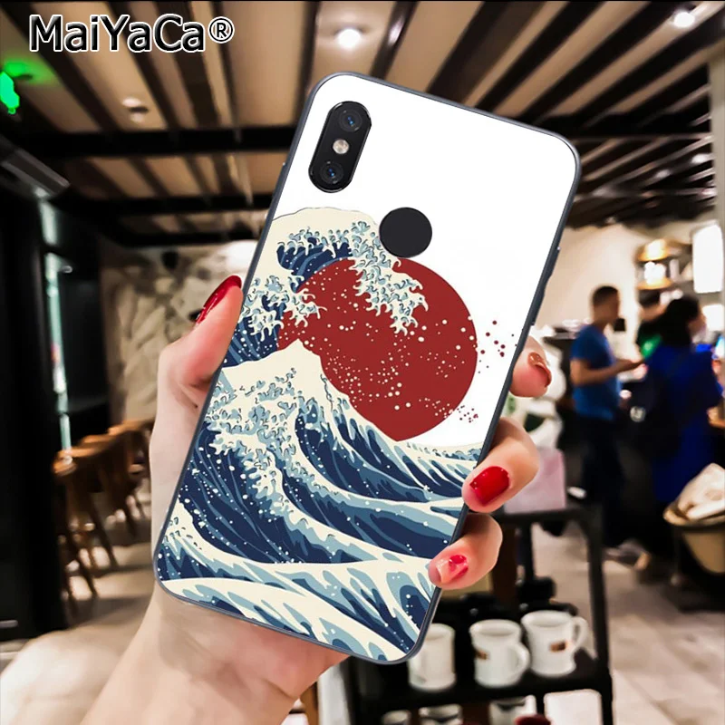 MaiYaCa Ван 7А 6Agh искусство Звездная ночь волна Искусство Японский телефонный чехол