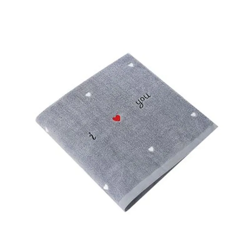 Gray 70x140 см хлопок сердце узор полотенце ванная комната отель банное полотенце для взрослых женщин мужчин утолщенное мягкое Большое пляжное полотенце - Цвет: Gray