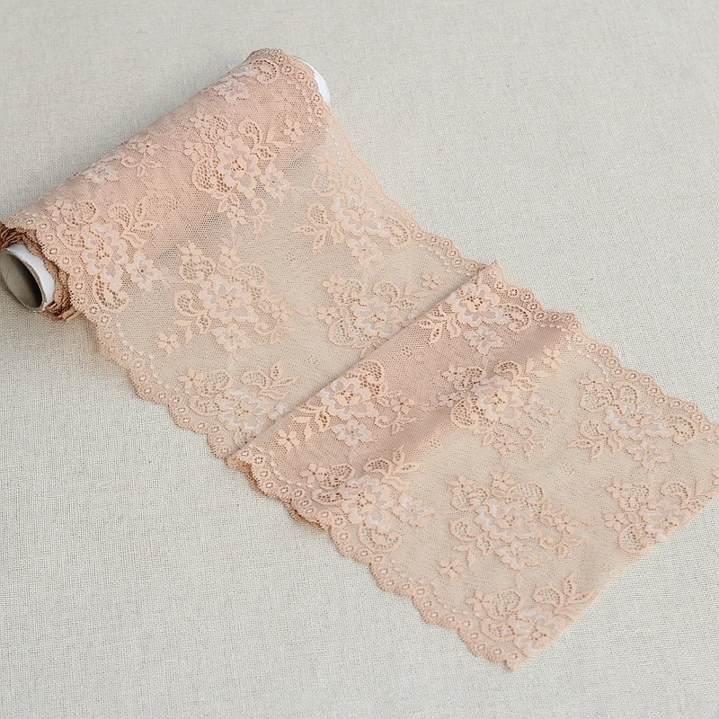 

Изысканная эластичная кружевная бейка MLAEY 2 ярда розового и золотого цвета, Высококачественная кружевная ткань для рукоделия и шитья, аксес...