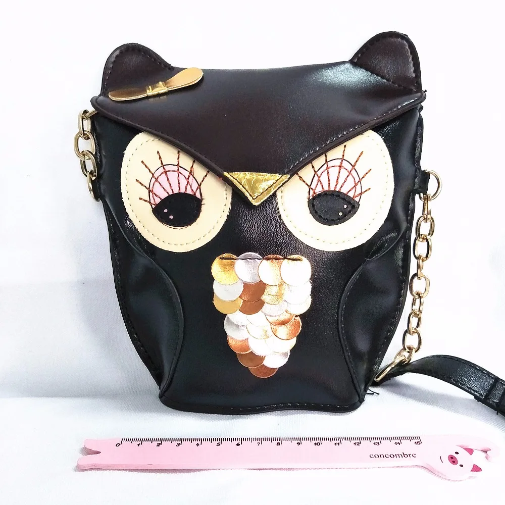 M587 Cute Animal Owl Pu Leather Messenger Bags Bag Small Size Girl Gift Wholesale | Багаж и сумки