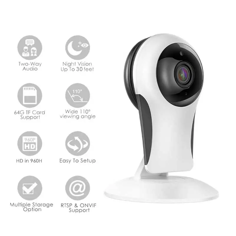 Умная видеоняня IP камера 1.0MP CCTV безопасности Wifi Cam система видеонаблюдения двухсторонняя голосовая ночного видения мобильный вид