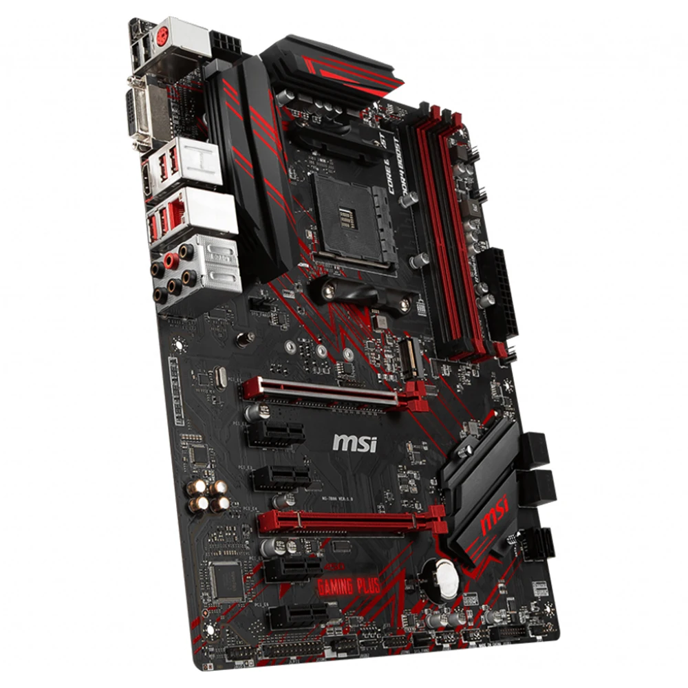 Новая оригинальная материнская плата MSI B450 GAMING PLUS с разъемом AM4 DDR4 USB2.0 USB3.1 DVI HDMI 64 Гб B450 настольная материнская плата
