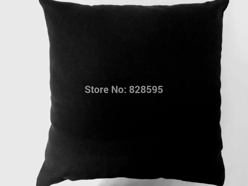 EA152 18 &quotx 18&quot/45x45 см однотонные черный хлопковый холст чехол для подушки/Подушка