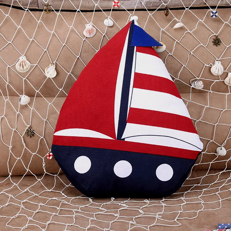 Декоративные подушки almofada в полоску для рыбалки и парусной лодки ручная работа