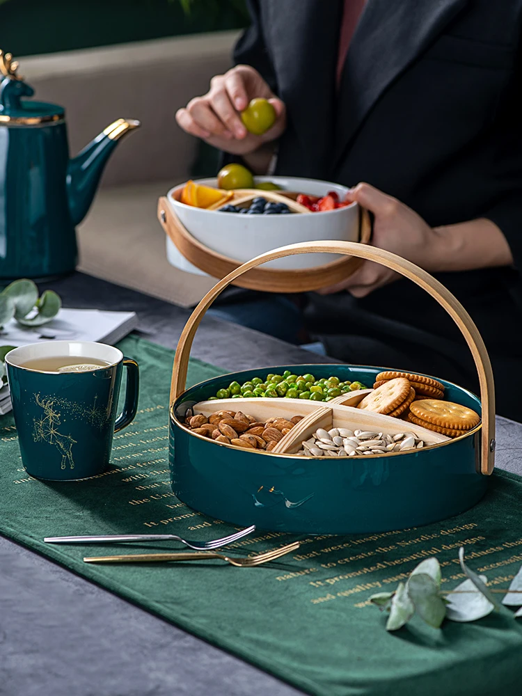 Тарелка для фруктов с Nordic Стиль современный Гостиная дома Керамика посуда