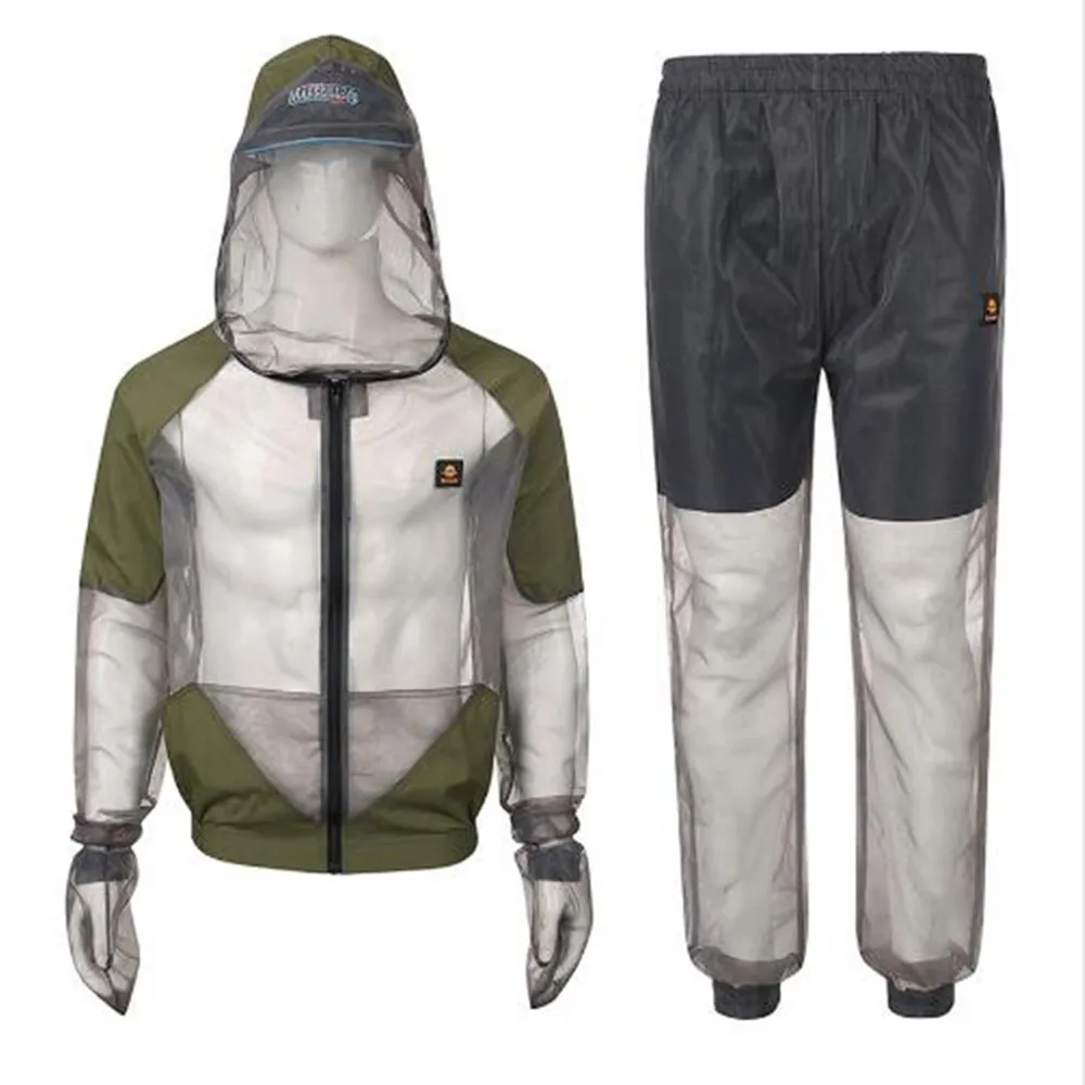 Летний сетчатый дышащий костюм против комаров для рыбалки уличный охотничий