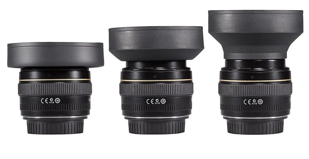 Neewer 58 мм 3 в 1 Складная Резиновая бленда объектива для CANON EOS 700D/650D/550D/400D/350D/300D/100D/60D или 58 мм фильтр резьба объектива