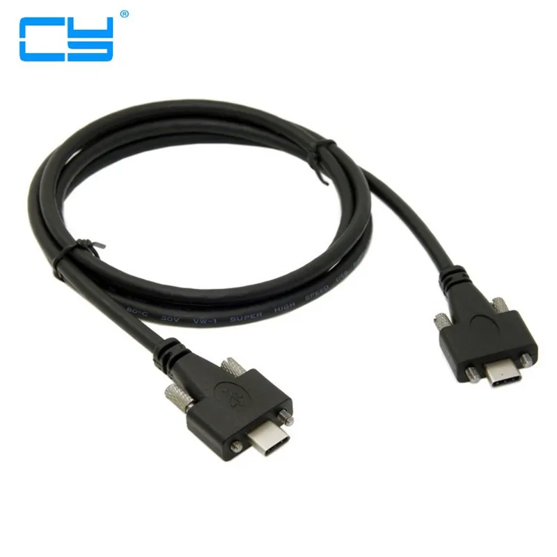4 фута USB 3 1 Type c Type-c USB-c папа-папа двойной винт блокирующий Разъем 10 Гбит/с кабель