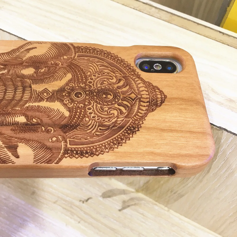 Чехол из натурального дерева для iPhone X Apple прочный на заднюю панель мобильный