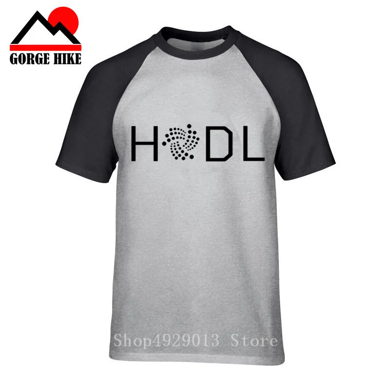 Мужская Офисная Рабочая футболка забавная крипто майнинговая HODL IOTA криптовалюты