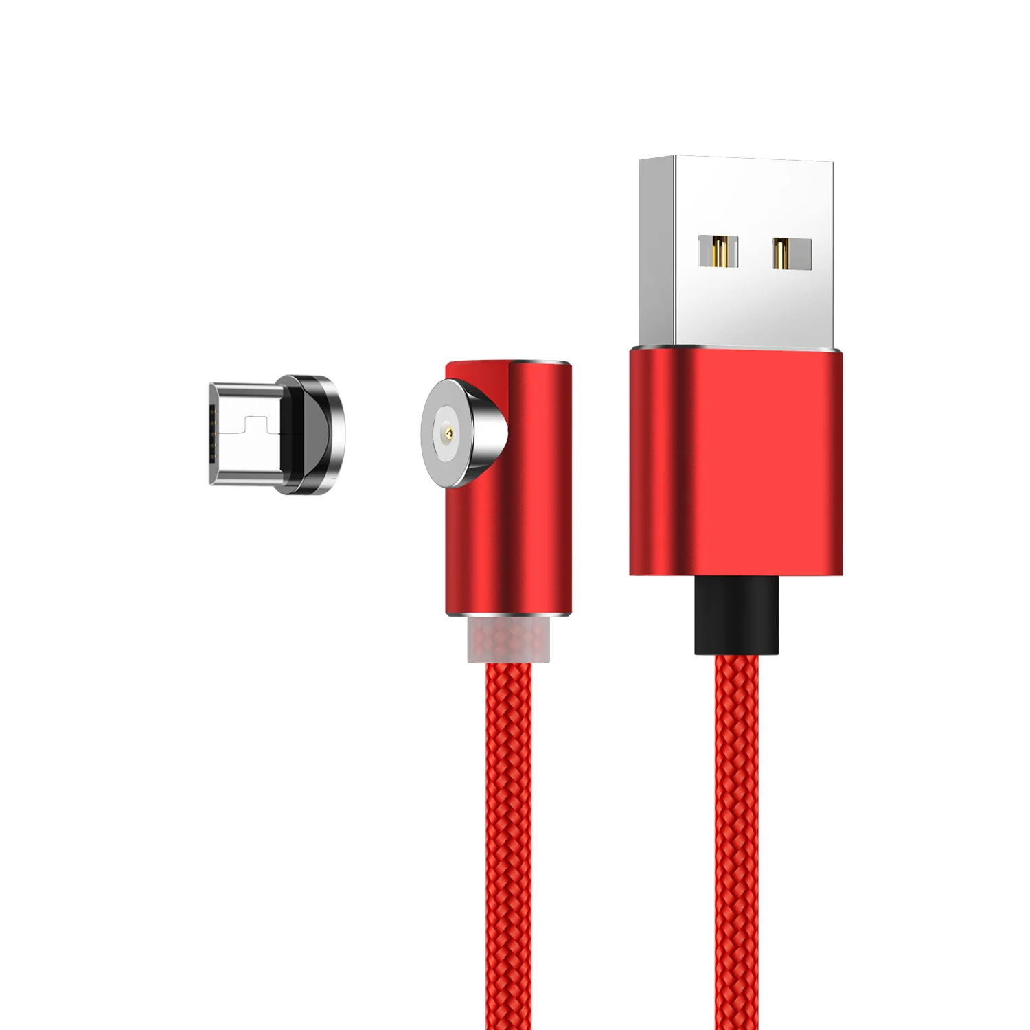 Moskado локоть Magentics кабель быстрой зарядки для Android Micro usb type-C магнит зарядное устройство Шнур для iphone ios - Цвет: For Micro Red