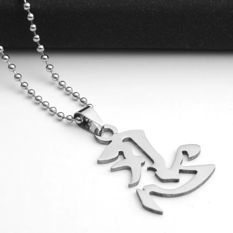 30 китайские иероглифы из нержавеющей стали знак любви терпение Шарм ожерелье