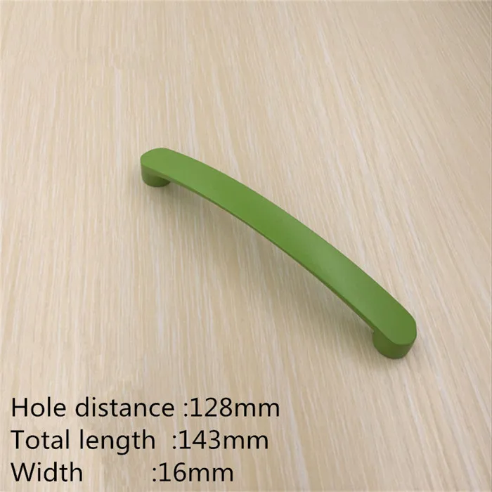 green 128mm KK& FING современные многоцветные ручки для шкафа из алюминиевого сплава кухонные ручки для выдвижных ящиков мебельная фурнитура - Цвет: green 128mm