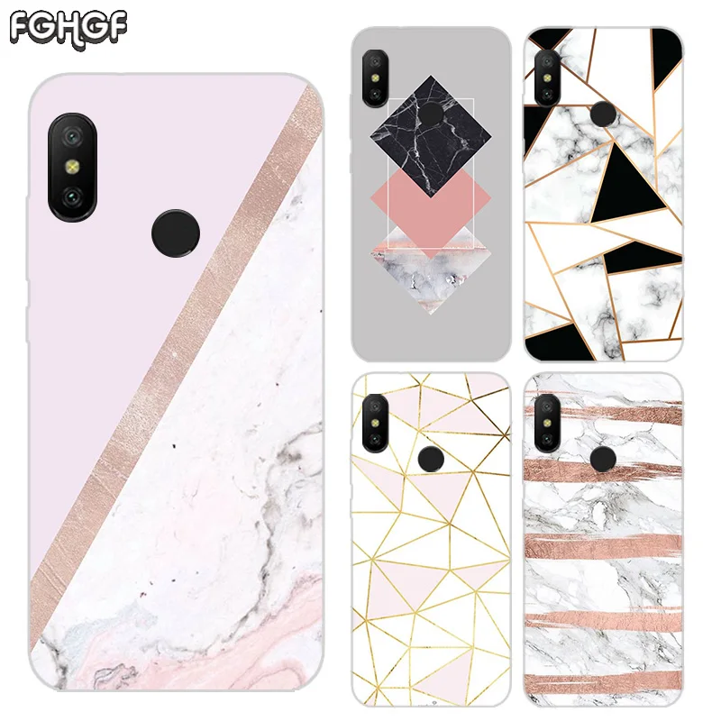 Силиконовый чехол с мраморным принтом для Xiaomi Xiomi Redmi 4 4A 4X 5 5A Plus 6 Pro 6A S2 Note 2 3