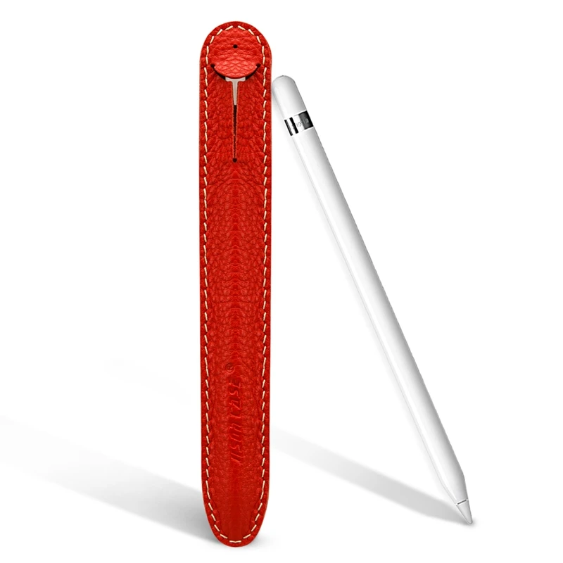 Jisoncase кожаный чехол для Apple Pencil чехол для планшета сенсорная ручка чехол для Funda Apple карандаш-стилус для iPad винтажный дизайн - Цвет: Red No Pencil