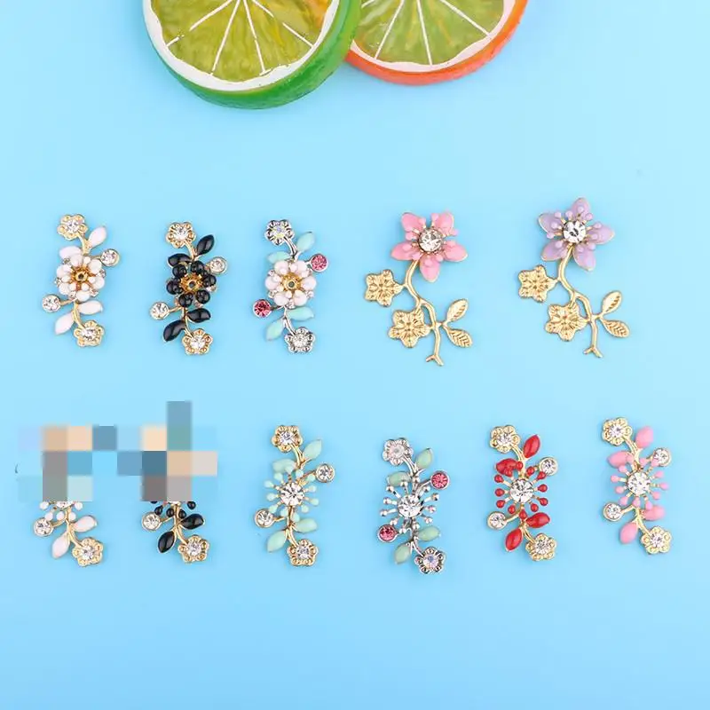 

Decorative Button For Scrapbooking Accessories Sewing Mixed Flower Metal Brass Buttons Clothes Brooch Crafts Hair Accesories
