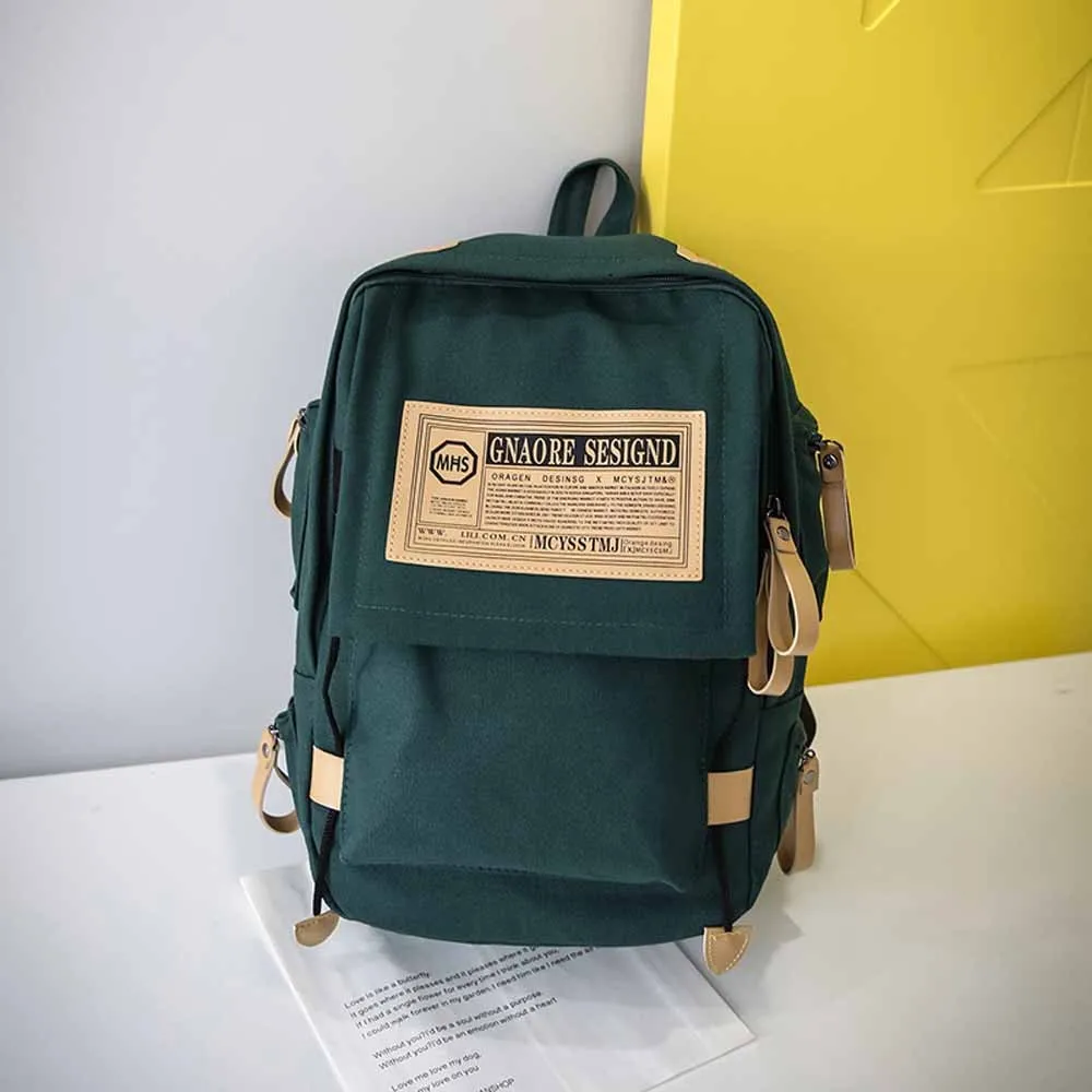 GN Men Women Unisex Backpack Fashion Korean Couple Travel Big Bagpack Preppy Style Zipper Student Bags Nov8 - Цвет: GN