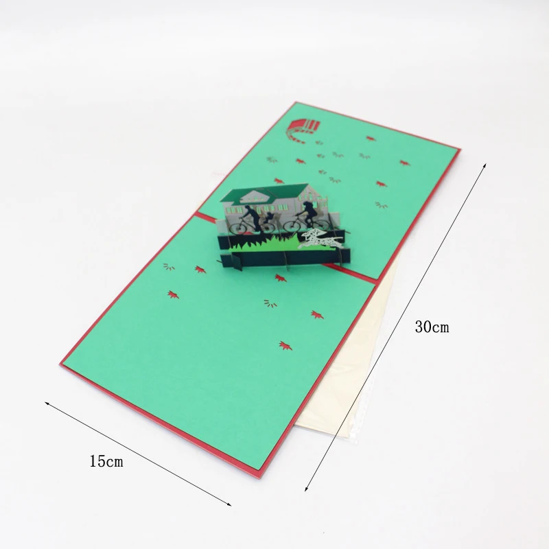 Поздравительная открытка 3D ручной работы с изображением семьи папы мамы детей на