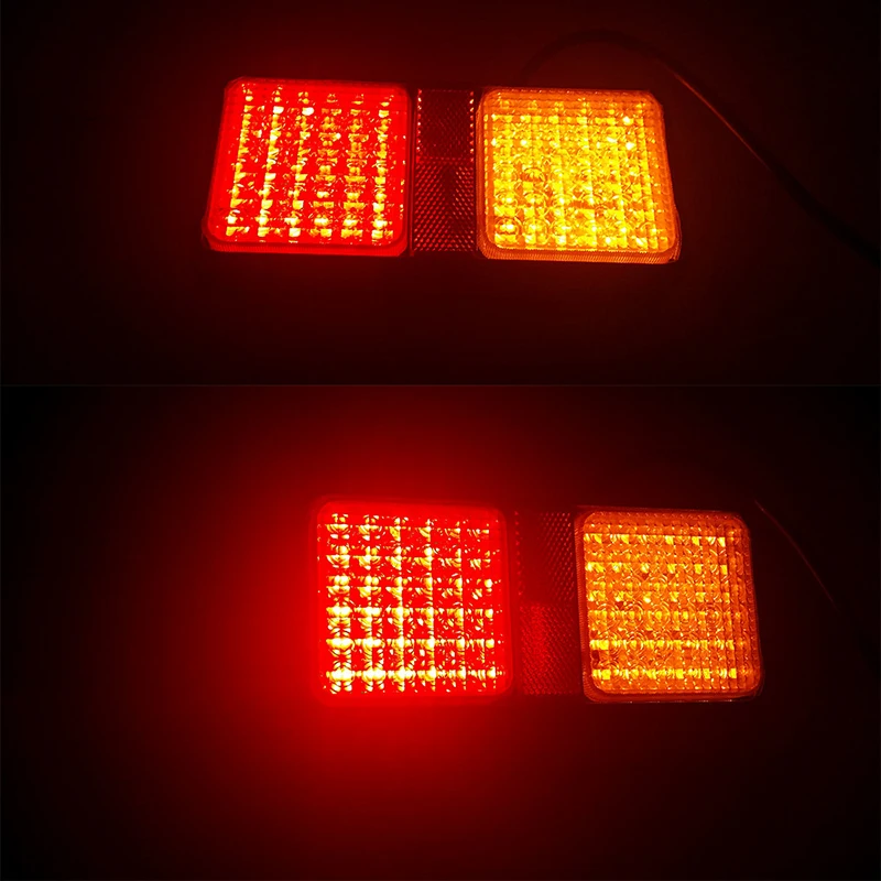 

1 Pair 50 LED Car Rear Tail Lights Warning Lamp for Truck Trailer Tractor Lorry 12V 24V